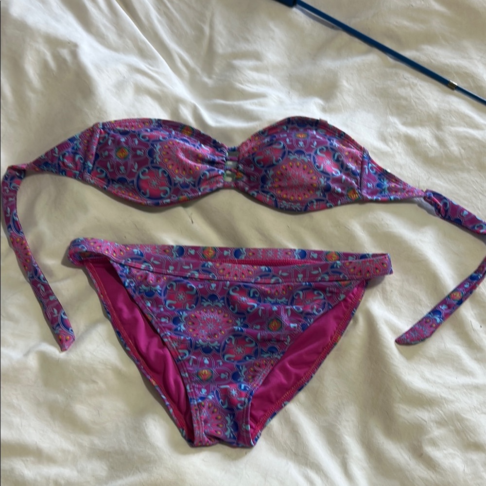 Moda International Pink and Blue Bikini